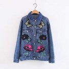 Autumn  Winter Women\'s  Clothing  Butterfly Embroidered Female Jacket Coat Loose Lapel Women Basic 