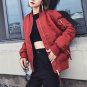 2018 Autumn Winter Women Warm Flight Bomber Jackets Ladies Stand Collar Zipper Padded Army Green Coa