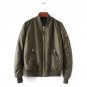 2018 Autumn Winter Women Warm Flight Bomber Jackets Ladies Stand Collar Zipper Padded Army Green Coa