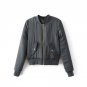 2017 Autumn Winter Women Solid Warm Flight Bomber Jackets Lady Long Sleeve Zipper Short Air Force Ba