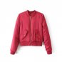 2017 Autumn Winter Women Solid Warm Flight Bomber Jackets Lady Long Sleeve Zipper Short Air Force Ba