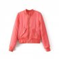 2017 Autumn Winter Women Solid Warm Flight Bomber Jackets Lady Long Sleeve Zipper Short Air Force Ba