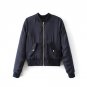 2017 Autumn Winter Women Solid Warm Flight Bomber Jackets Lady Long Sleeve Zipper Short Air Force Ba