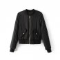 2017 Autumn Winter Women Solid Warm Flight Bomber Jackets Lady Long Sleeve Zipper Short Air Force Ba