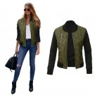 Bomber Jacket Women Slim Basic Coats Jacket Zipper Chaquetas Outwear 2017 Green Bomber Jackets Autum