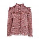 WOMAIL Fashion Vintage Retro Open Stitch Trimming Texture Outwear Coat  Colorful Bomber Jacket Outwe