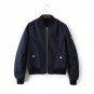 2017 hot sale female casual twill white pink blue Women short coat ladies bomber jackets Solid 9 col