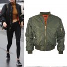 Autumn Winter Casual Coats Parkas Army Green Bomber Jacket Women Coat Basic Jacket Padded Zipper Cha