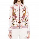 TANGNEST Women Printed Bomber Jacket Autumn Winter Street Fashion Print Crane Girls Outwear Coat Jac