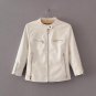 White Black Bomber Leather jackets new 2017 women designer fashion outerwear jacket supernova sale j