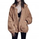 Plus Size S-3XL Women Fashion Fluffy Shaggy Faux Fur Warm Winter Coat Cardigan Bomber Jacket Lady Co