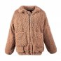 Plus Size S-3XL Women Fashion Fluffy Shaggy Faux Fur Warm Winter Coat Cardigan Bomber Jacket Lady Co