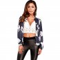 2017 Autumn Womens Bomber Jackets And Coats Long Sleeve Ladies Floral Zipper Tweed Jacket Vintage Co