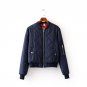 2017 Autumn Winter Ladies Flight Bomber Jackets Women Thick Army green,Navy blue,Red,Pink,Grey coat 