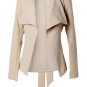 Women Coat Tuxedo Jacket Bomber Jacket Long Sleeve Feminina Basic Chic Coat Ladies Beige Belted Casu