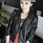 Plus Size 4XL Short Washed PU Leather Jacket Black Women Basic Coats Autumn Street Motorcycle Ladies