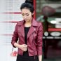 Plus Size 4XL Short Washed PU Leather Jacket Black Women Basic Coats Autumn Street Motorcycle Ladies