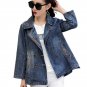 2017 Women Basic Coats Double Breasted Denim Jacket Plus Size Women Clothing Short Cloak Bomber Jack