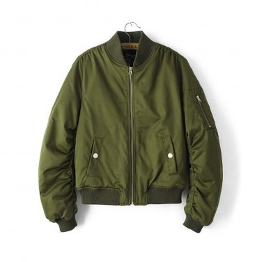 2017 New Women Autumn Winter Flight Bomber Army Green Jackets Lady Short Baseball Casual Coat outerw
