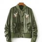 women bomber jacket 2017 female coat flight suit casual jacket women coat and embroidered eagle wome
