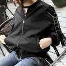 Female Bomber Jacket Women\'s Autumn Winter Fashion Baseball Coats Design Tassel Rivet Harajuku Hip 