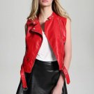 New fashion red jacket new 2018 bomber motorcycle Leather jackets women brand jacket jaqueta couro  