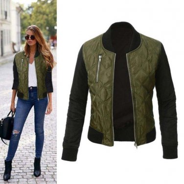 Autumn Winter Women Casual Basic Coats Long Sleeve Jacket Coat Thicken Outwear Bomber Jackets Abrigo