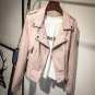 2017 New Autumn Winter Women Black Pink PU Leather Jackets Lady Bomber Motorcycle Cool Outerwear Coa