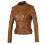 New 2018 Women\'s Winter Autumn Brown bomber motorcycle Leather jackets women 5 color brand jacket j
