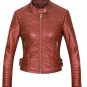 New 2018 Women\'s Winter Autumn Brown bomber motorcycle Leather jackets women 5 color brand jacket j