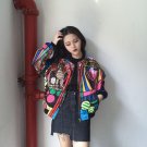 queen embroidery bomber jacket women Harajuku pilot jacket coat 2017 casual printing basic baseball 