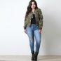 Plus Size O-Neck Long Sleeve Camouflage Jacket Women Bomber Jacket Casual Camouflage Outwear 4XL 5XL