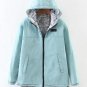 Winter Cotton Padded Parkas Women Bomber Jacket Reversible Pocket Two Side Wear Hooded Outwear Loose
