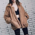 2017 Women Faux Fur Warm Coat Winter Fashion Fluffy Shaggy Plus Size Jacket Zipper Loose Cardigan Bl
