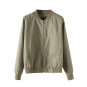 Autumn Flight army green women basic jacket spring women\'s coat clothes black bomber ladies zipper 