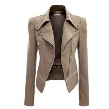 Plus Size Leather Jacket Women 2017 Spring Autumn Fashion PU Leather Coat Female Zipper Punk Bomber 