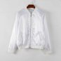 Vintage back  tiger embroidery basic jacket coat Autumn 2017 street satin bomber jacket Women revers