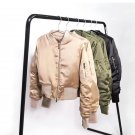 Autumn Vintage Satin glossy Women Short Bomber Jackets Trendy Spring Casual Basic Coats Slim Ladies 