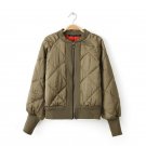 Harajuku Cardigan Army Green Women\'s Bomber Jacket Winter Short Pilots Cotton Jacket Coat Female Au