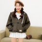 Women\'s Harajuku Spring Zipper Hooded Loose Lazy Big Windbreaker Jacket Female Cute Japanese  Bombe