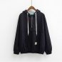 Women\'s Harajuku Spring Zipper Hooded Loose Lazy Big Windbreaker Jacket Female Cute Japanese  Bombe