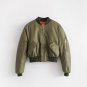 2017 winter coat women casual green bomber jacket women long sleeve baseball jacket patchwork womens