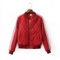 2016 Autumn winter Quilting Short Thin Padded Coat bomber jacket women basic coats jacket zipper cha