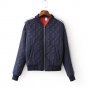 2016 Autumn winter Quilting Short Thin Padded Coat bomber jacket women basic coats jacket zipper cha
