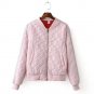 2016 Autumn winter Quilting Short Thin Padded Coat bomber jacket women basic coats jacket zipper cha