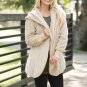 2017 Winter Women Hooded Long Sleeve Plush Fluffy Faux Fur Open Front Pockets Coat Outwear Solid Cas