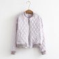 Pink Bomber Jacket Women Autumn Winter Short Jacket Coats Parkas Female Zipper Slim Basic Coatsmujer