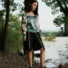 VOGUE!N New Womens Straps Cold Shoulder Premium Embroidered Sukajan Bomber Jacket Outerwear Sexy Coa