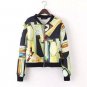 2017 women bomber jacket coat spring summer art Graffiti full print real photo coat