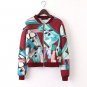 2017 women bomber jacket coat spring summer art Graffiti full print real photo coat
